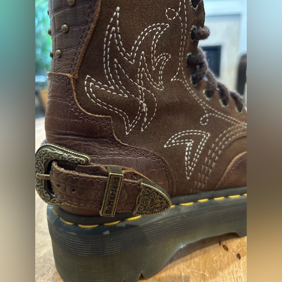 Dr. Martens 1B99 Gothic Americana Mid-Calf Platform Boots – Brown - US 5 Fits 6 - Picture 10 of 16